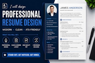 design a professional resume and CV