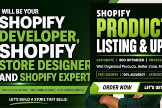 create shopify product page and product listing