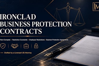 prepare an employee competition restriction contract as an attorney