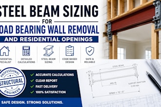 calculate steel beam size for load bearing wall removal and residential openings