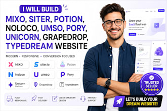build mixo siter io potion noloco umso pory unicorn grapedrop typedream website