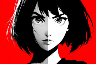 make a beautiful japanese anime style portrait