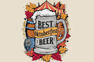 design high quality oktoberfest mascot logo with fastest delivery