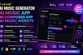 build ai music generator ai music app ai composer app ai music website