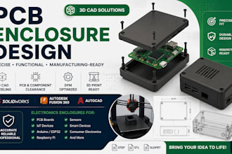 design pcb enclosure electronics housing solidworks 3d cad