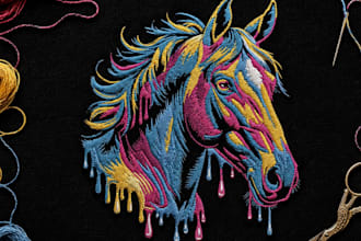 do embroidery digitizing for images, logo to embroidery digitize formart pes dst