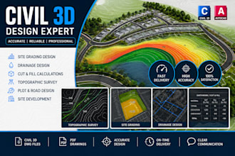 create civil 3d site grading and drainage plans