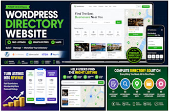 create wordpress directory website with paid listings search filters and maps
