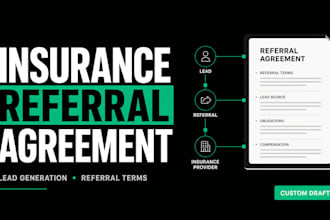 draft a legal insurance referral agreement for lead generation