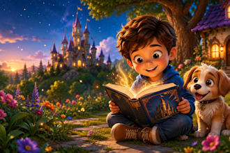 create cute 3d storybook illustrations for children