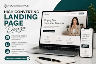 squarespace landing page coaches consultants personal brands