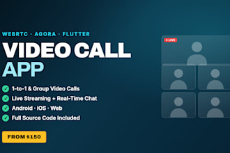 develop video call app with webrtc agora live streaming and real time chat