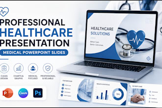 design professional healthcare powerpoint presentation, medical slides