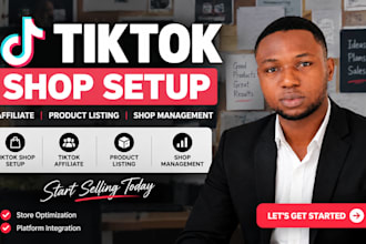 do tiktok shop setup, tiktok affiliate and tiktok shop management