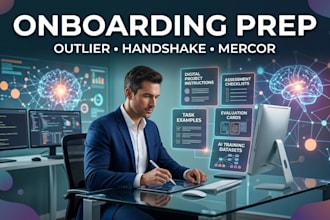 handle outlier, handshake or mercor project onboarding assessment