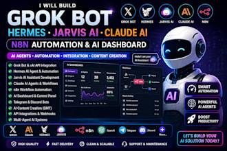 grok bot hermes jarvis ai dashboard claude ai n8n grok bot gmt content creation