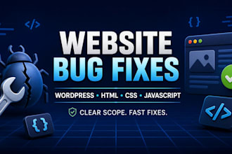 fix wordpress HTML CSS and javascript bugs