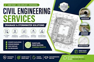 civil engineer, drainage, stormwater, city permit, hydrology, hydraulic engineer