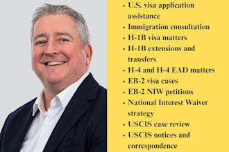 help with visa application,consultation,h1h,eb2 niw,writ of mandamus,uscis in US
