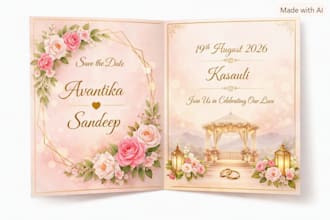 design custom marriage invitation card  logo