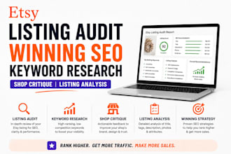 etsy listing audit winning SEO keyword research shop critique listing analysis