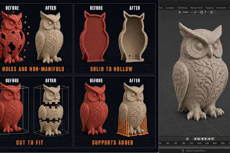 create, modify stl file 3d model stl scan cleanup stl to 3mf stl 3d printing
