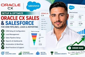 setup oracle cx sales salesforce CRM for pipeline leads reporting structure