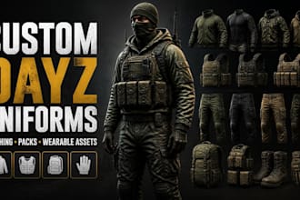create custom dayz uniforms, clothing packs, and wearable assets