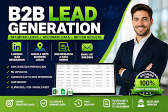 do bulk b2b lead generation, email list scraping, google maps scraper