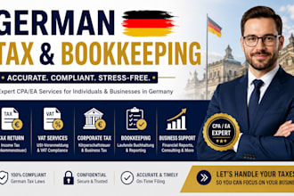 do german tax return, vat, income tax, corporate tax, bookkeeping for businesses