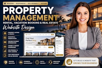 build property management website rental portal vacation and real estate website