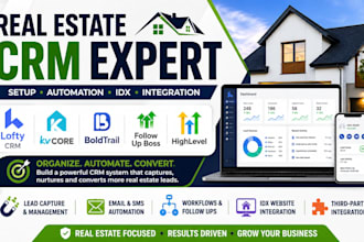 set up real estate CRM lofty, kvcore, boldtrail, follow up boss, gohighlevel