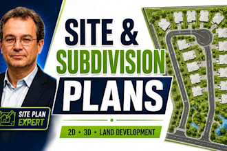 design interactive site plan, subdivision, plat map and land development