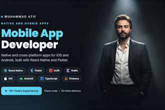 develop a scalable mobile app in react native or flutter or native