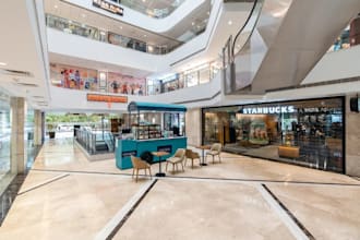 render shopping center, retails visualization, mall interior cgi, atrium design