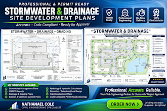 design stormwater management plans and swppp reports for US projects
