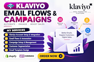 setup klaviyo email flows and campaigns