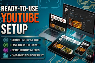 do youtube channel setup, branding and SEO for growth