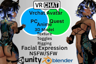 create vrchat avatar, vrc avatar, vr character, furry nsfw avatar