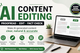 edit, proofread and fact check your ai content