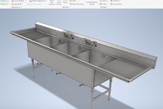 design commercial kitchen equipment in cad for manufacturing
