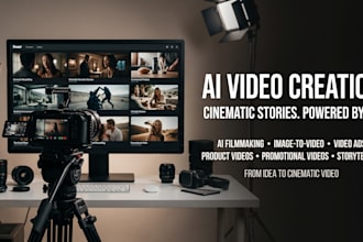 create cinematic ai movie trailer, ai short film, teaser trailer for your story