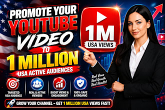 shoutout USA youtube video SEO channel promotion 1 million people organic views