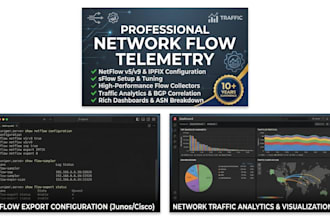 set up and optimize network flow collectors, netflow, ipfix and sflow