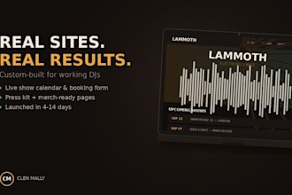 build a professional multi page website for your dj or music brand