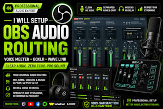 setup obs audio routing with voicemeeter goxlr and wave link