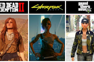 mod red dead redemption 2, gta 5, cyberpunk 2077, and skyrim with custom assets