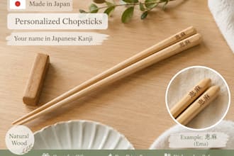 personalize japanese chopsticks with your name