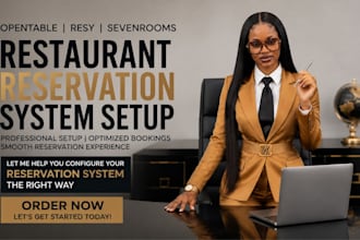 set up opentable resy or sevenrooms restaurant reservation system