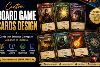 design custom board game cards and tabletop game card